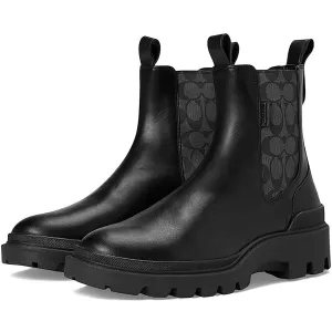 Colson Mens Logo Leather Chelsea Boots