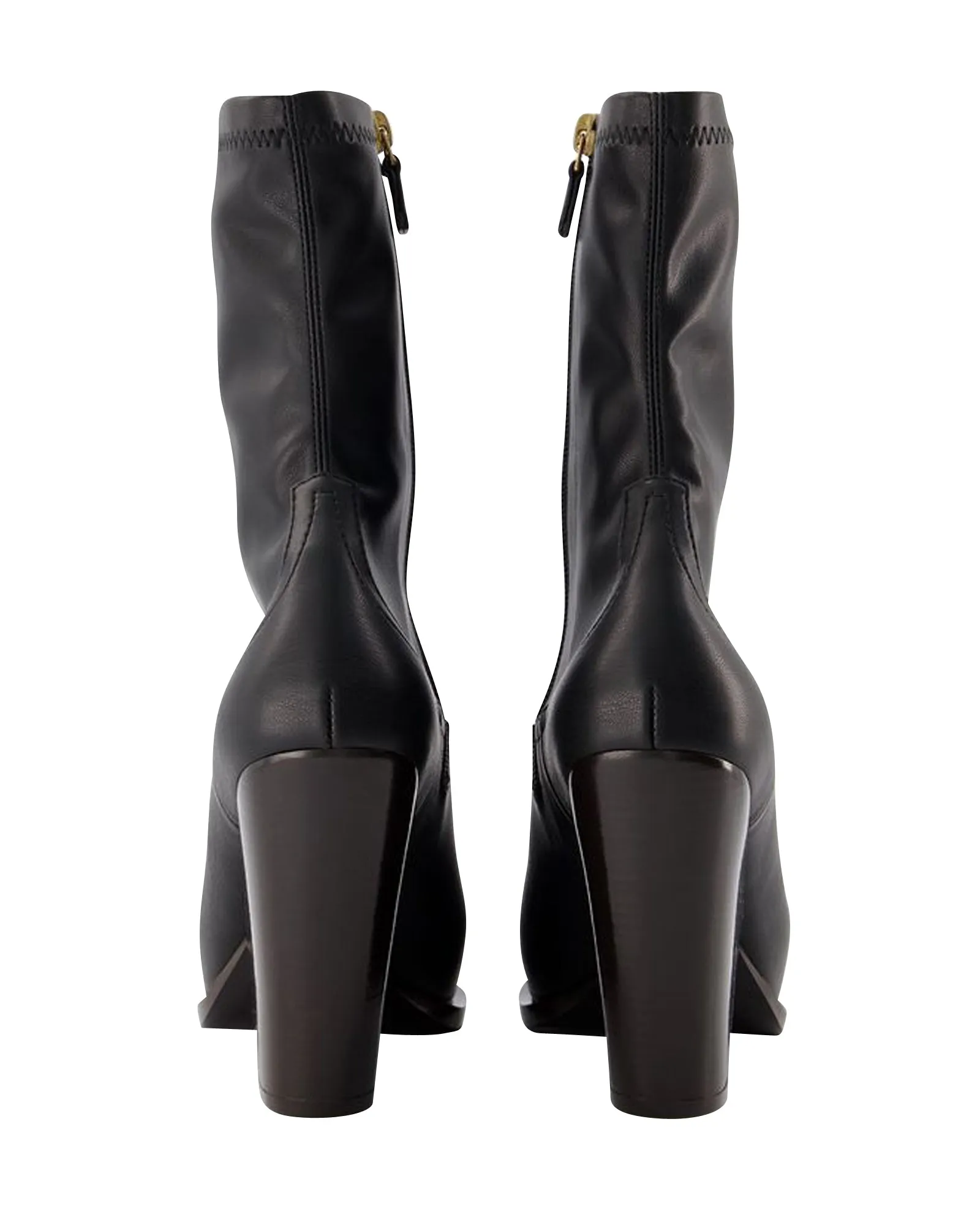 Cowboy Boots in Black Synthetic Leather