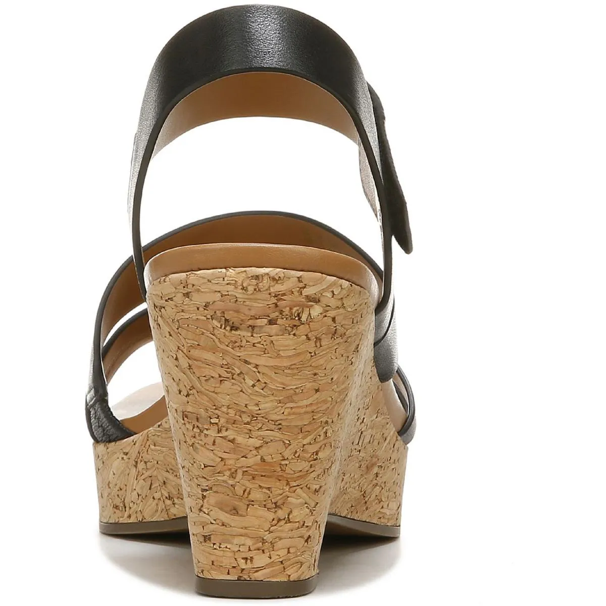 Cynthia Womens Leather Platform Wedge Sandals