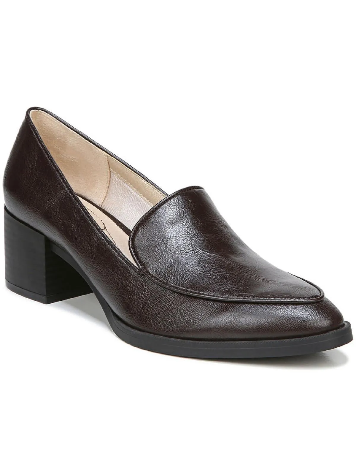 Devyn Womens Block Heel Slip On Loafers