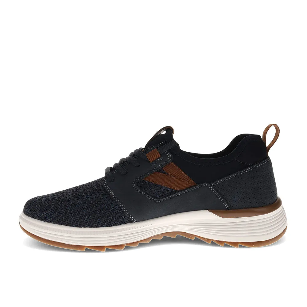 Dockers Mens Adan Knit and Synthetic Leather Casual Slip On Sneaker Shoe