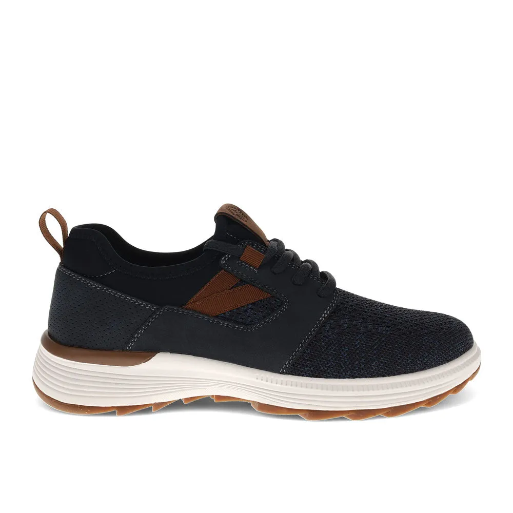 Dockers Mens Adan Knit and Synthetic Leather Casual Slip On Sneaker Shoe