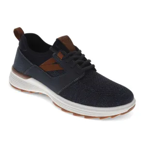Dockers Mens Adan Knit and Synthetic Leather Casual Slip On Sneaker Shoe