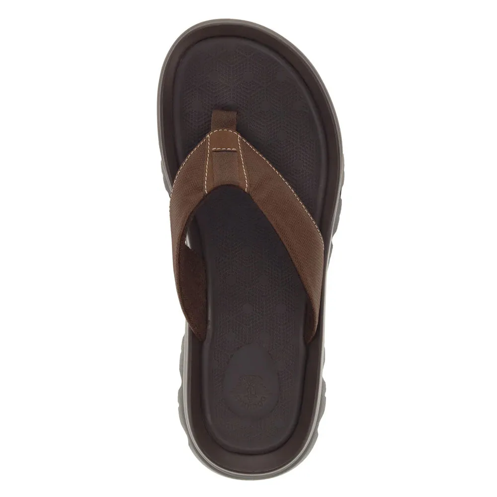 Dockers Mens Luka Synthetic Leather Casual Flip Flop Sandal Shoe