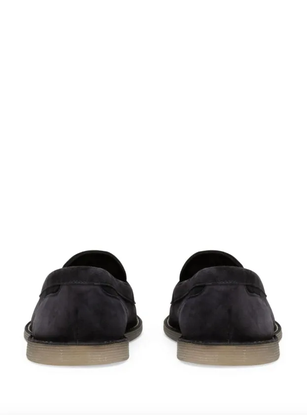 Dolce & Gabbana logo-lettering suede loafers