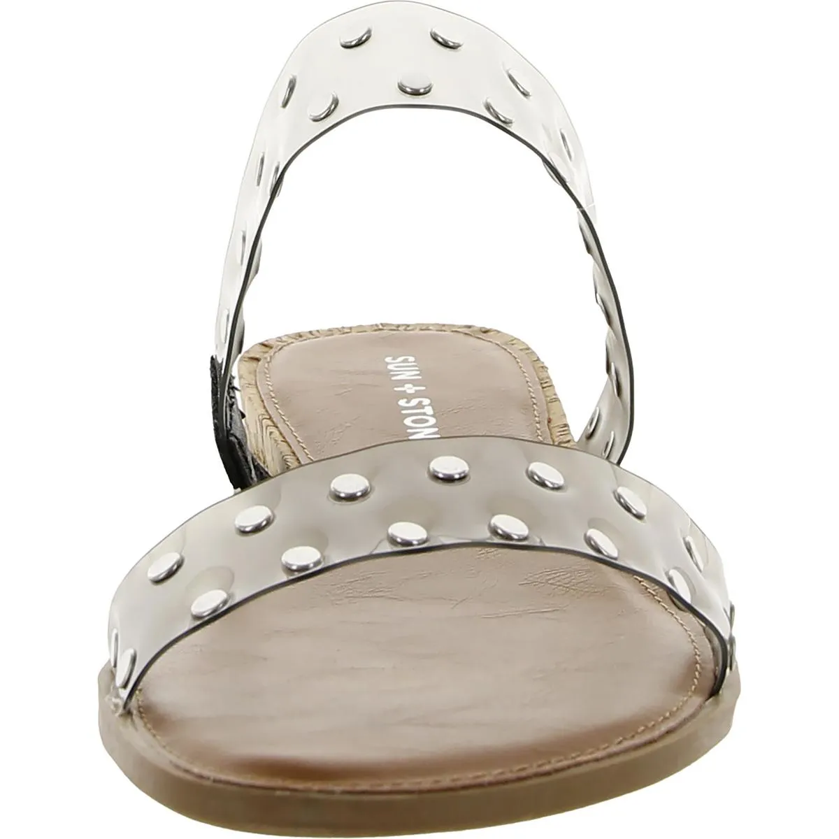 Easten 2 Womens Faux Leather Flats Wedge Sandals