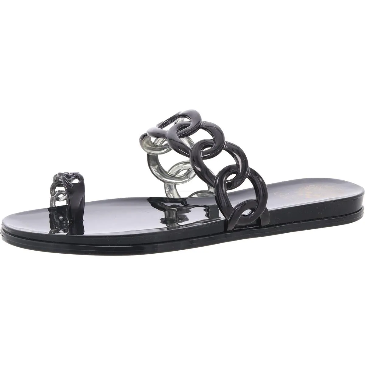 Emagenta Womens Chain Toe Loop Jelly Sandals