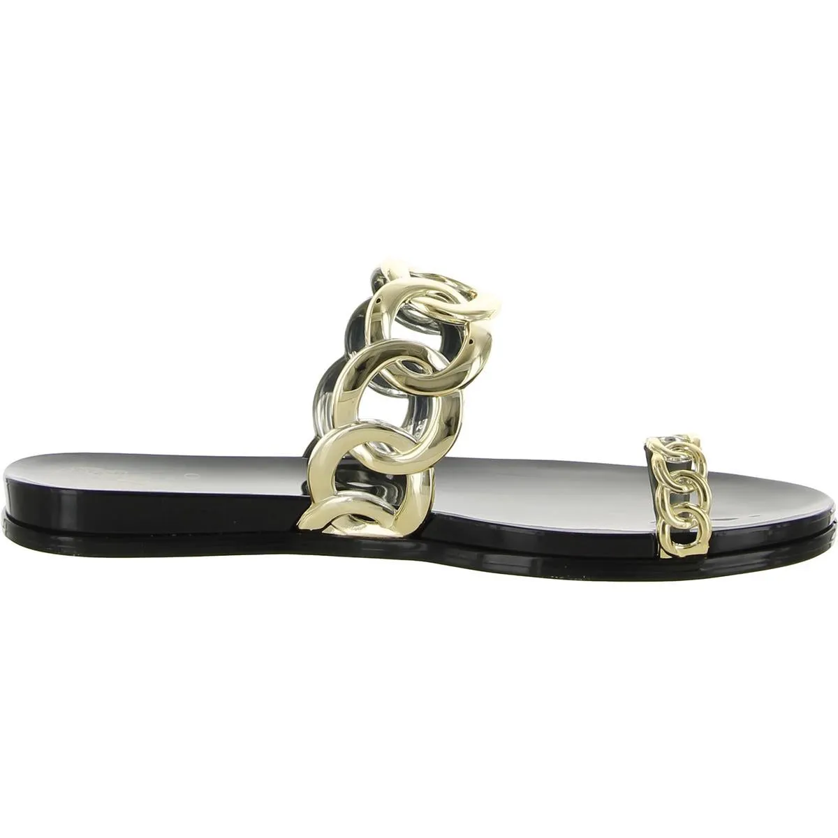 Emagenta Womens Chain Toe Loop Jelly Sandals