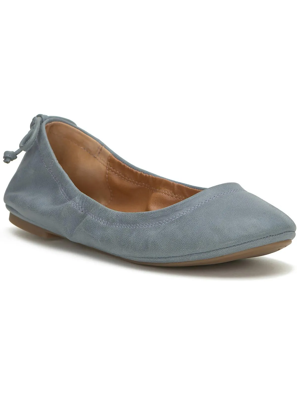 Emmolise Womens Leather Slip On Ballet Flats