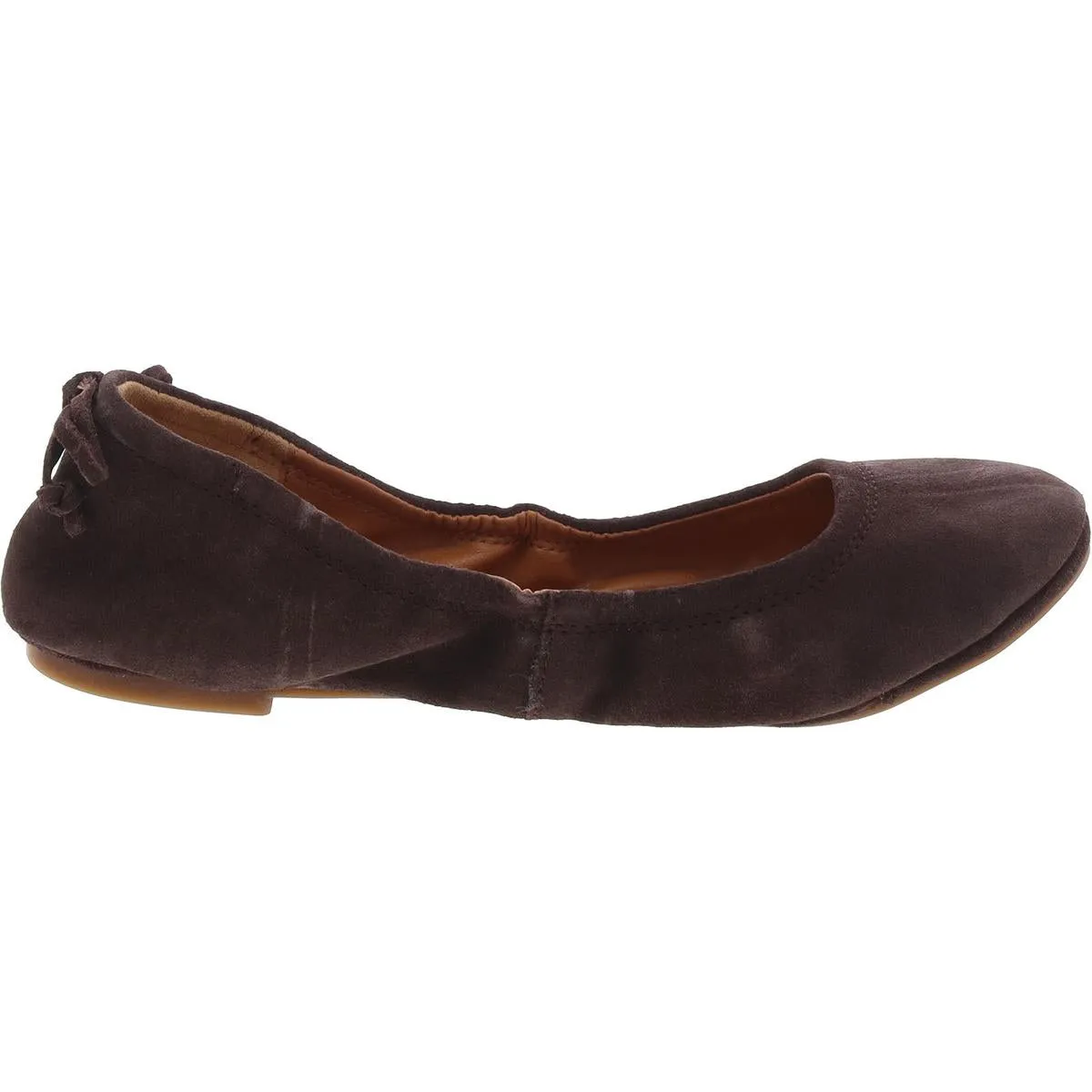 Emmolise Womens Leather Slip On Ballet Flats