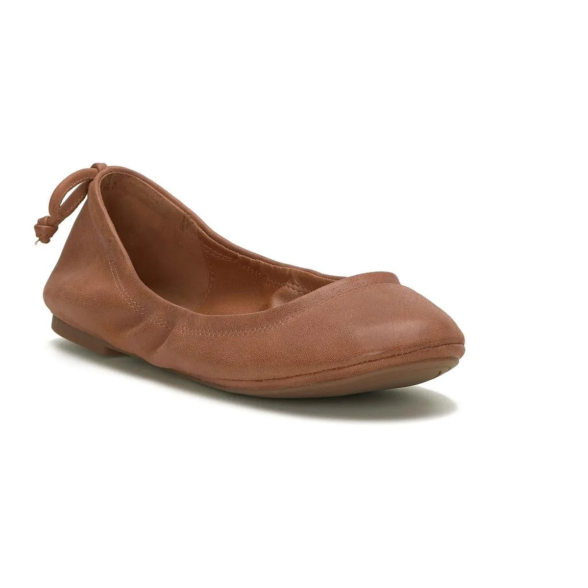 Emmolise Womens Leather Slip On Ballet Flats