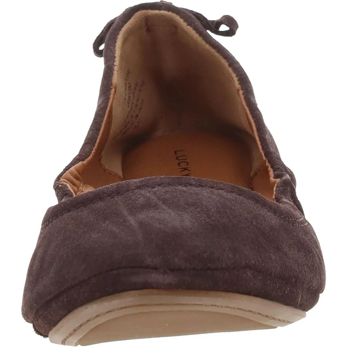 Emmolise Womens Leather Slip On Ballet Flats