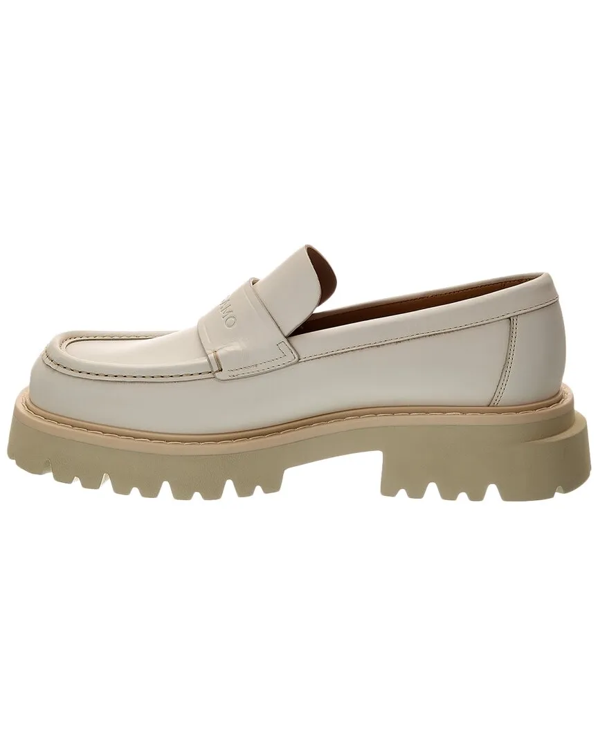 Ferragamo Fergal Leather Platform Loafer