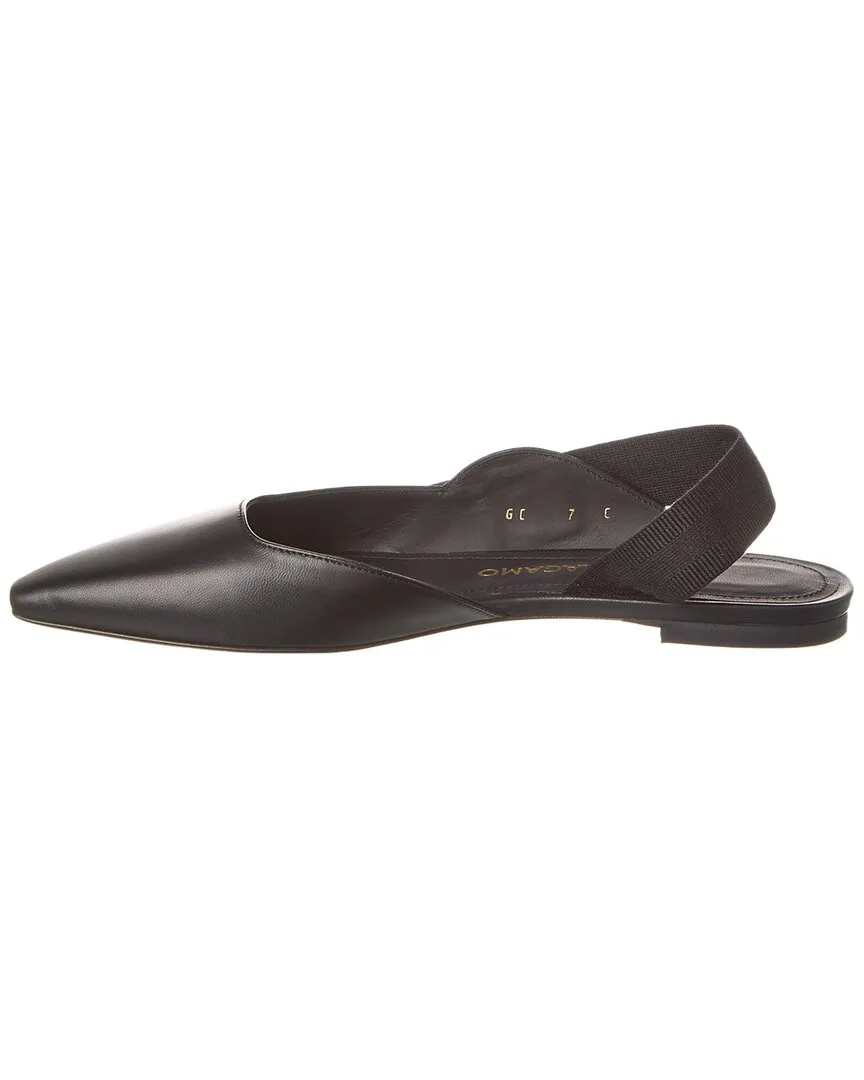 Ferragamo Vara Quilted Leather Flat