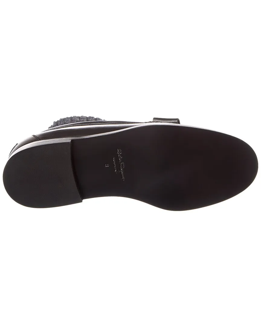 Ferragamo Vivaldo Knit & Leather Loafer