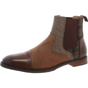 Finney Mens Leather Brogue Chelsea Boots