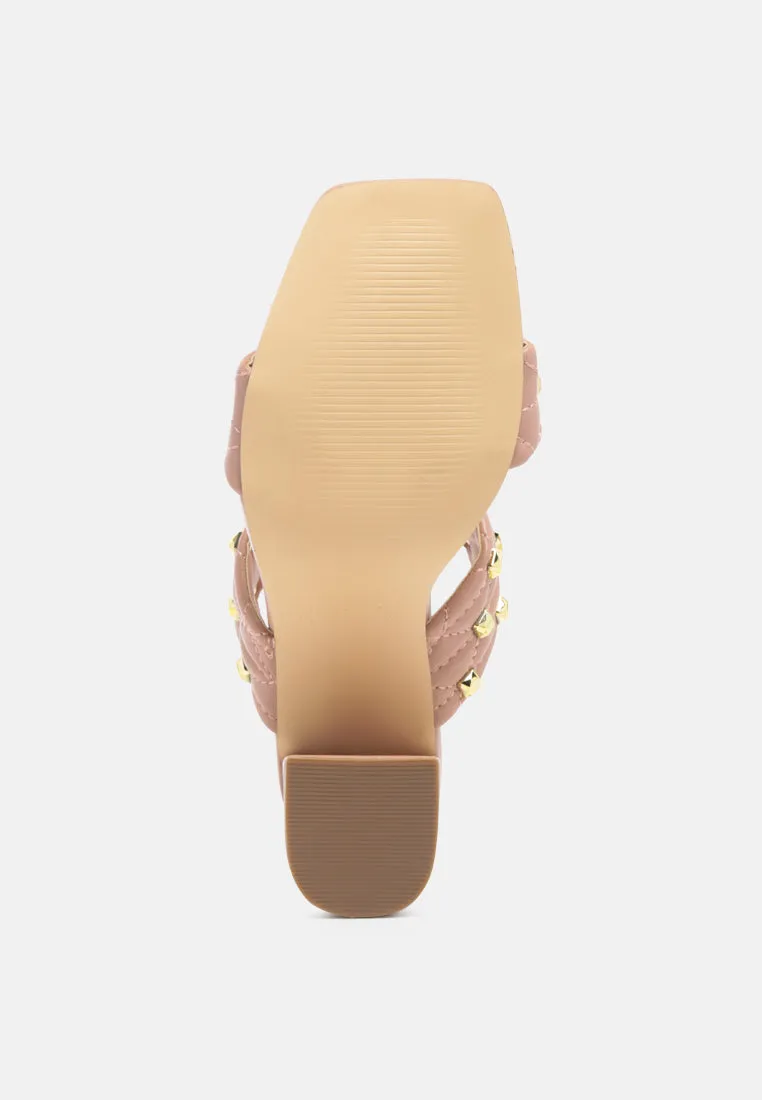 fischer block heel sandals