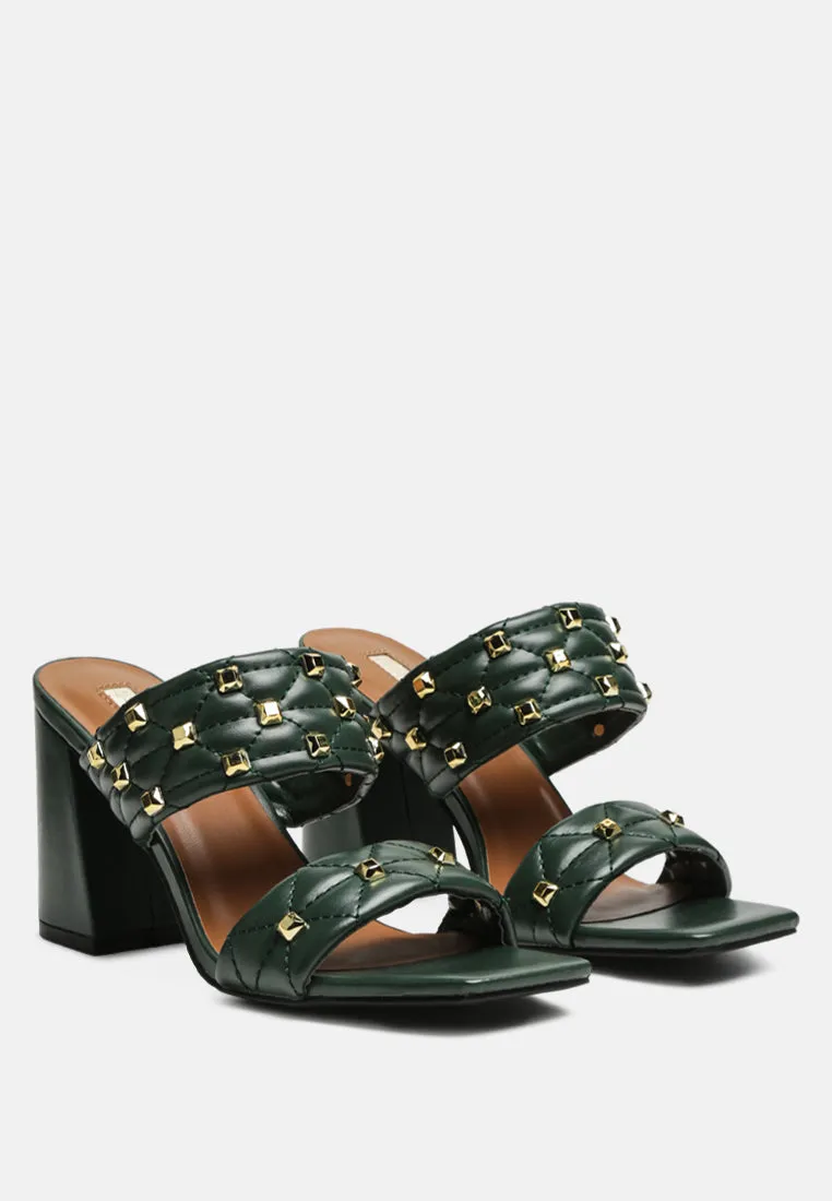 fischer block heel sandals