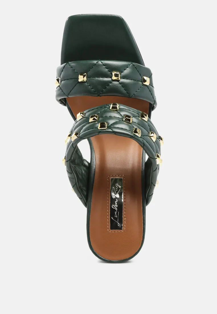 fischer block heel sandals