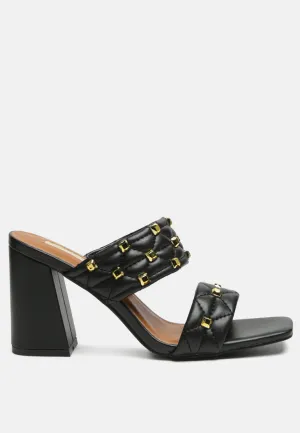 fischer block heel sandals