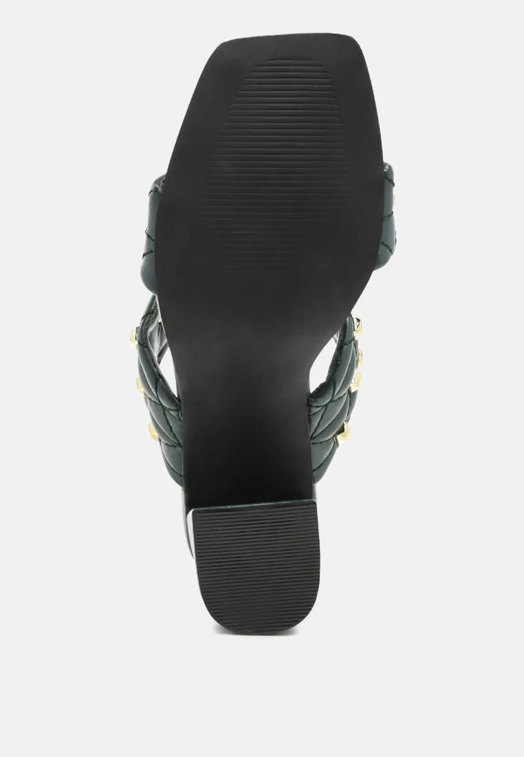 fischer block heel sandals