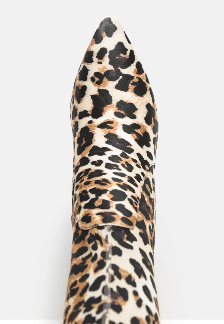 flittle long block heel boots