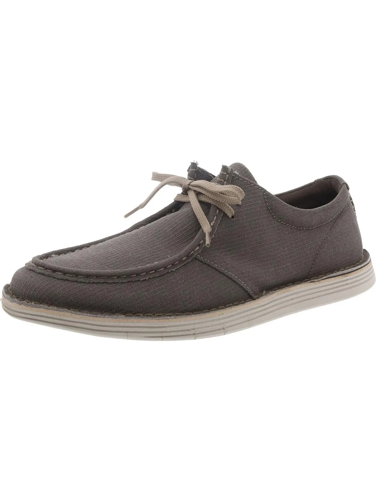 Forge Run  Mens Canvas Slip On Boat Shoes