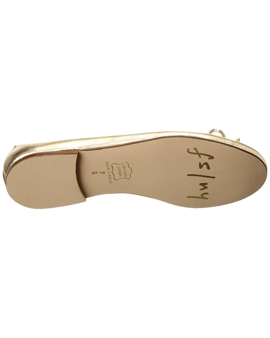 French Sole Emerald Leather Flat