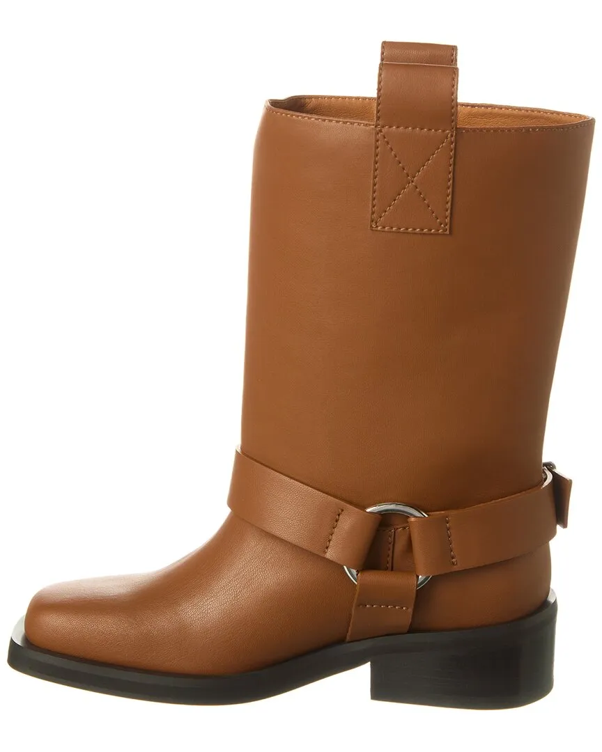 GANNI Biker Tubular Mid Shaft Boot