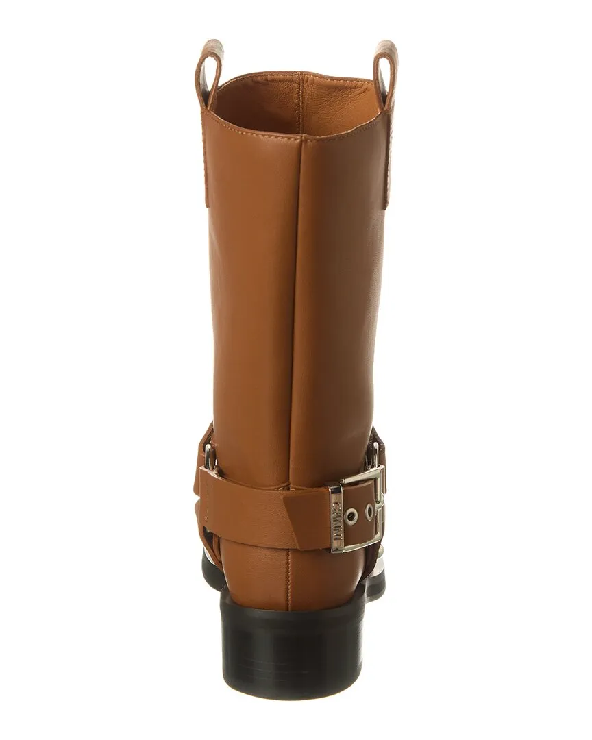 GANNI Biker Tubular Mid Shaft Boot