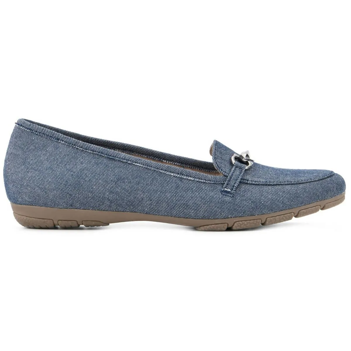 Glowing Womens Embellished Comfort Insole Loafers