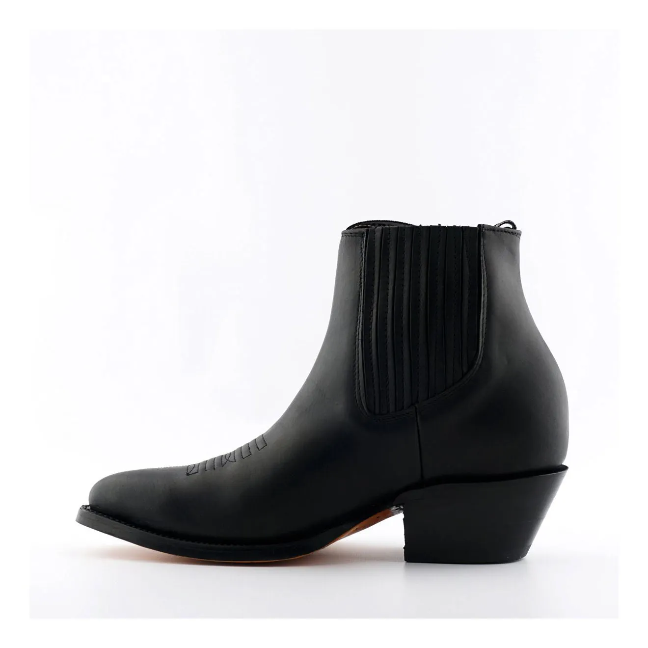 Grinders Unisex Black Western Ankle Boots- Maverick