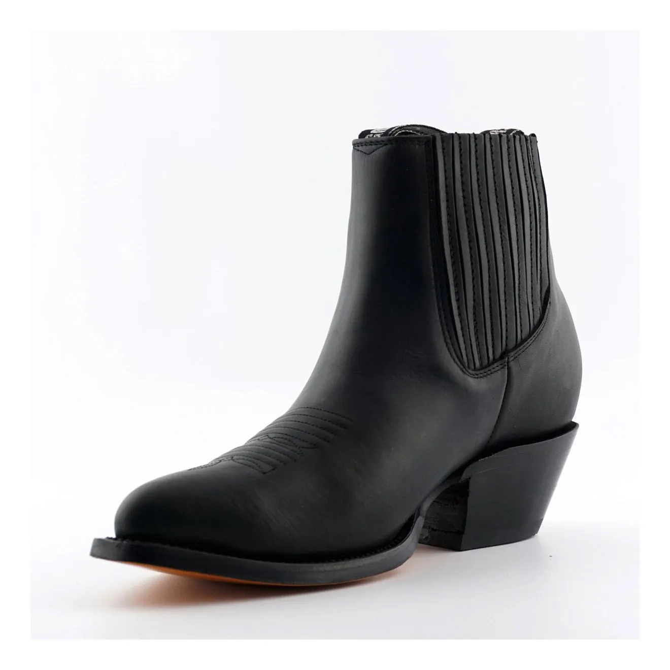 Grinders Unisex Black Western Ankle Boots- Maverick