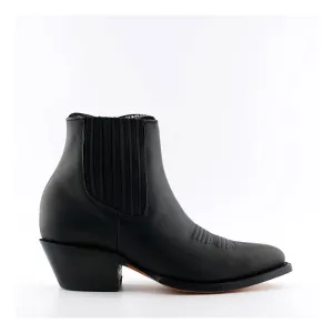 Grinders Unisex Black Western Ankle Boots- Maverick