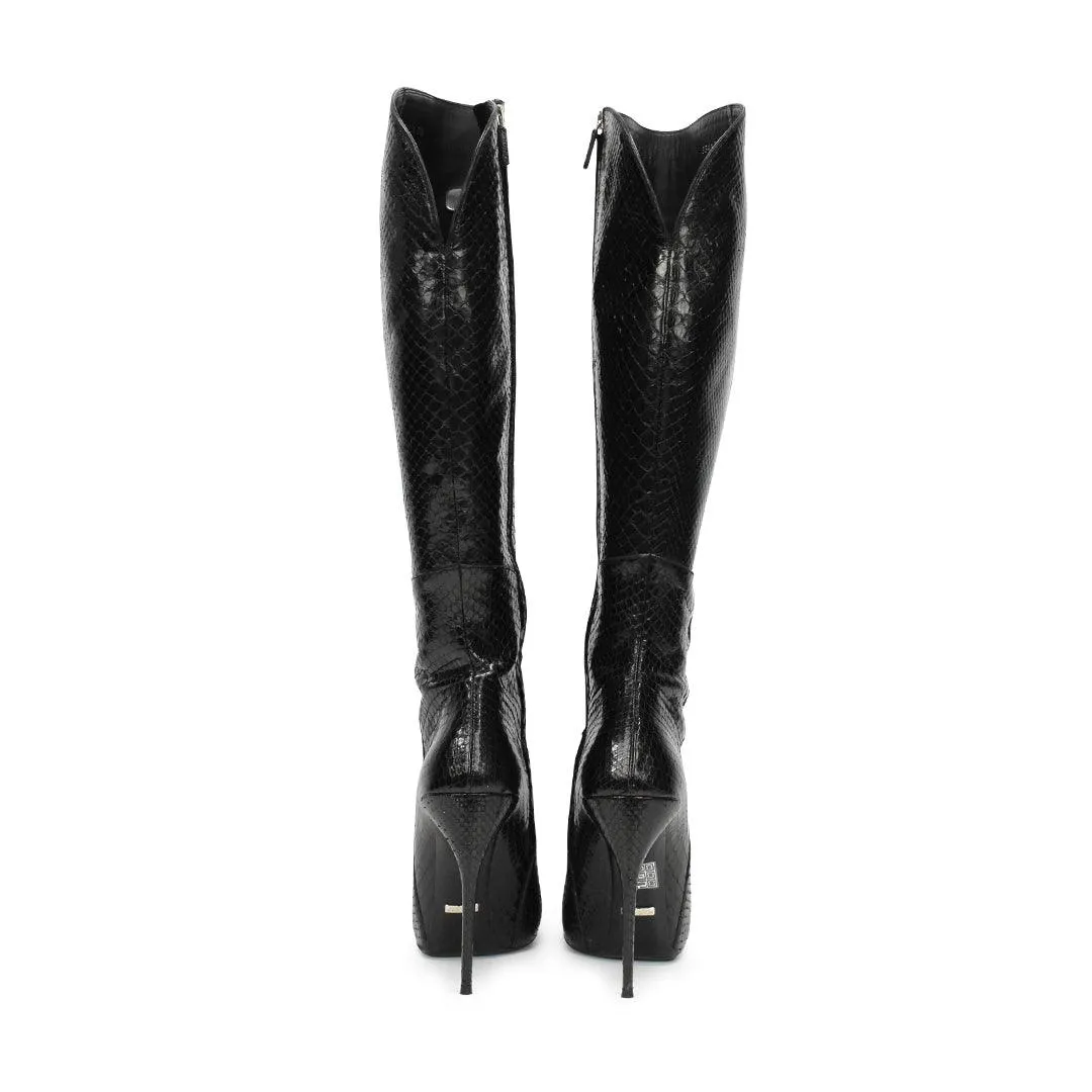 Gucci 'Kim' Python Boots - Women's 38.5