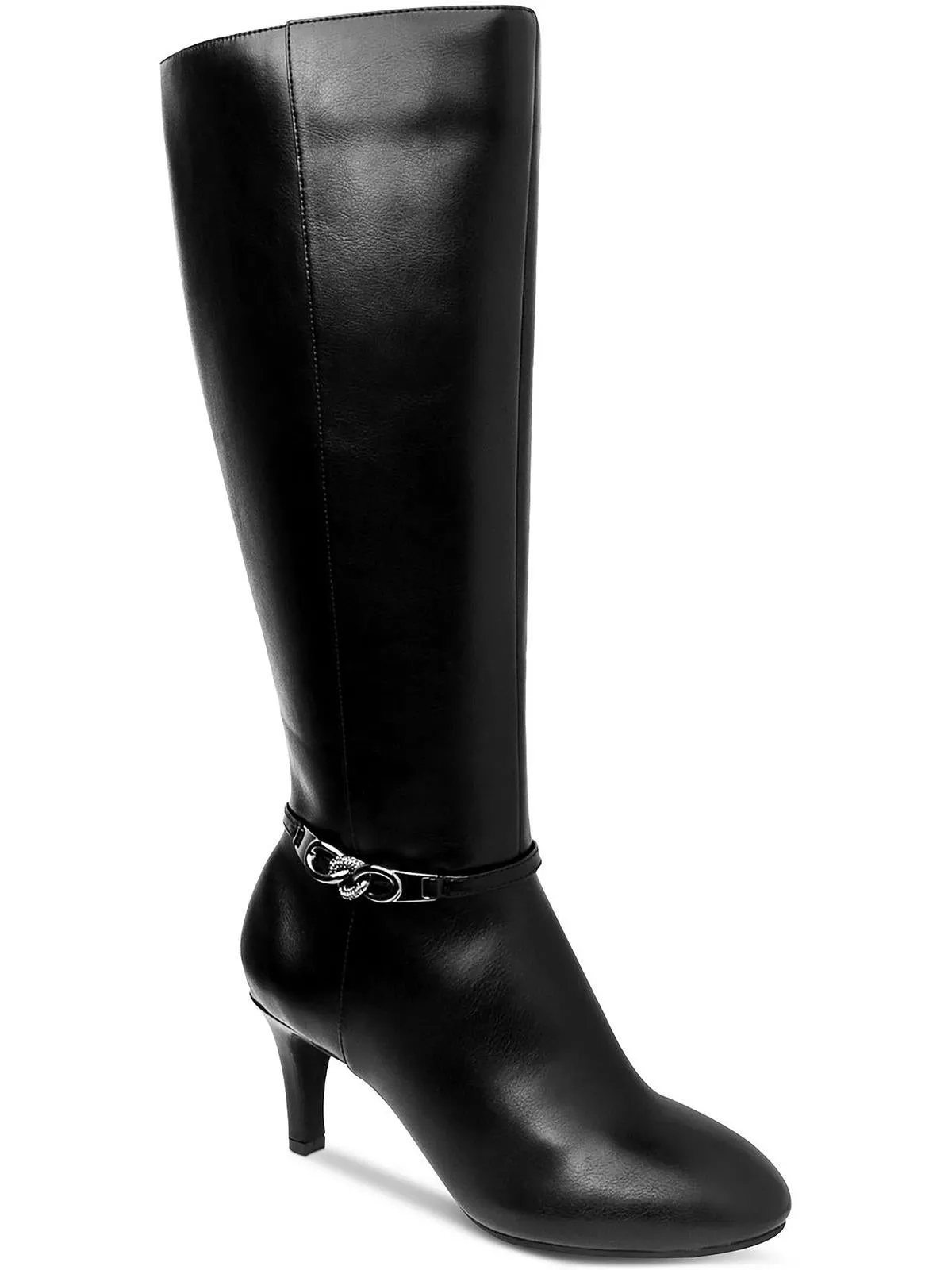 Hanna Womens Faux Leather Tall Knee-High Boots