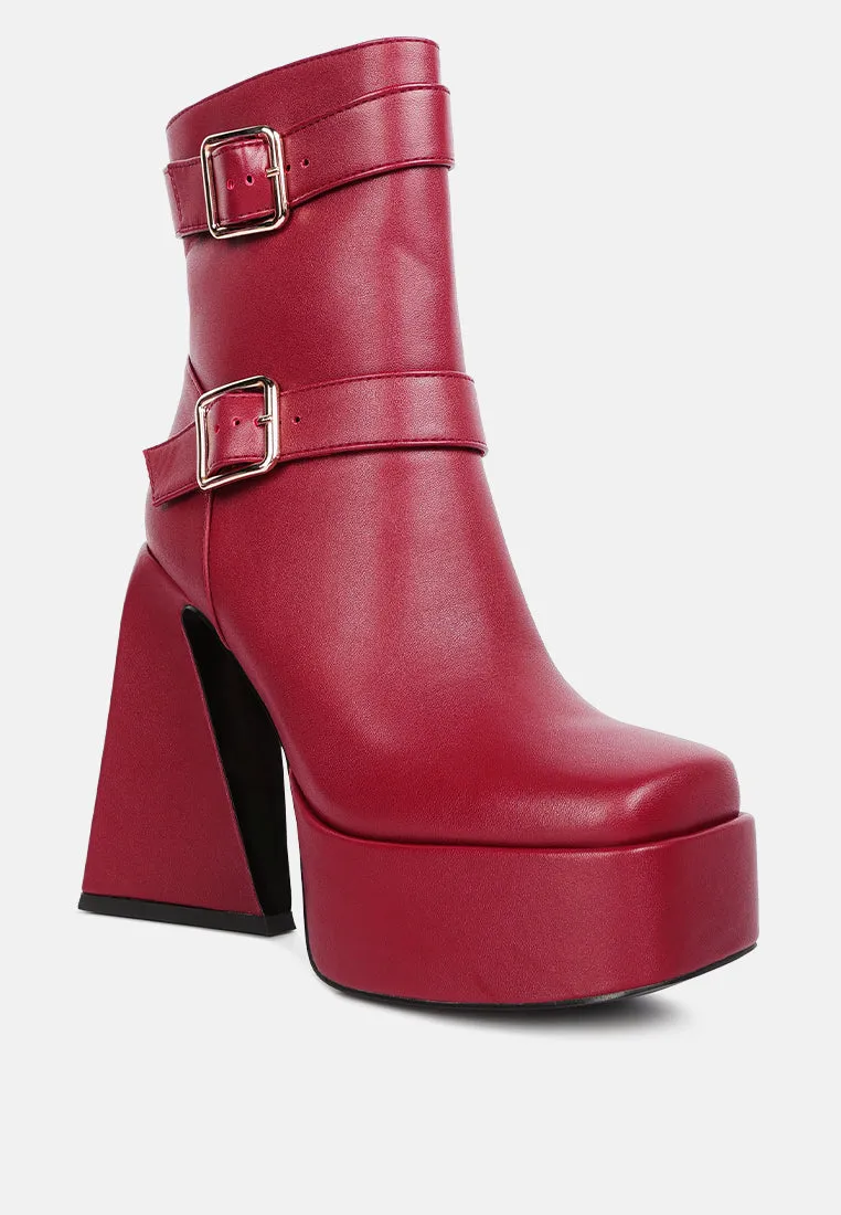 hot cocoa high platform ankle boots