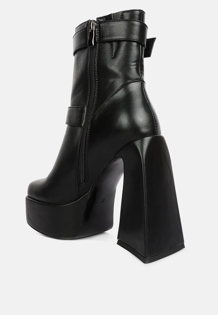 hot cocoa high platform ankle boots