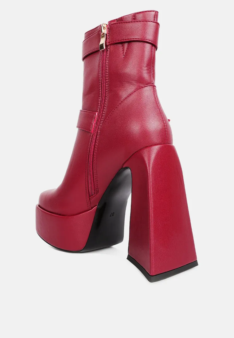 hot cocoa high platform ankle boots