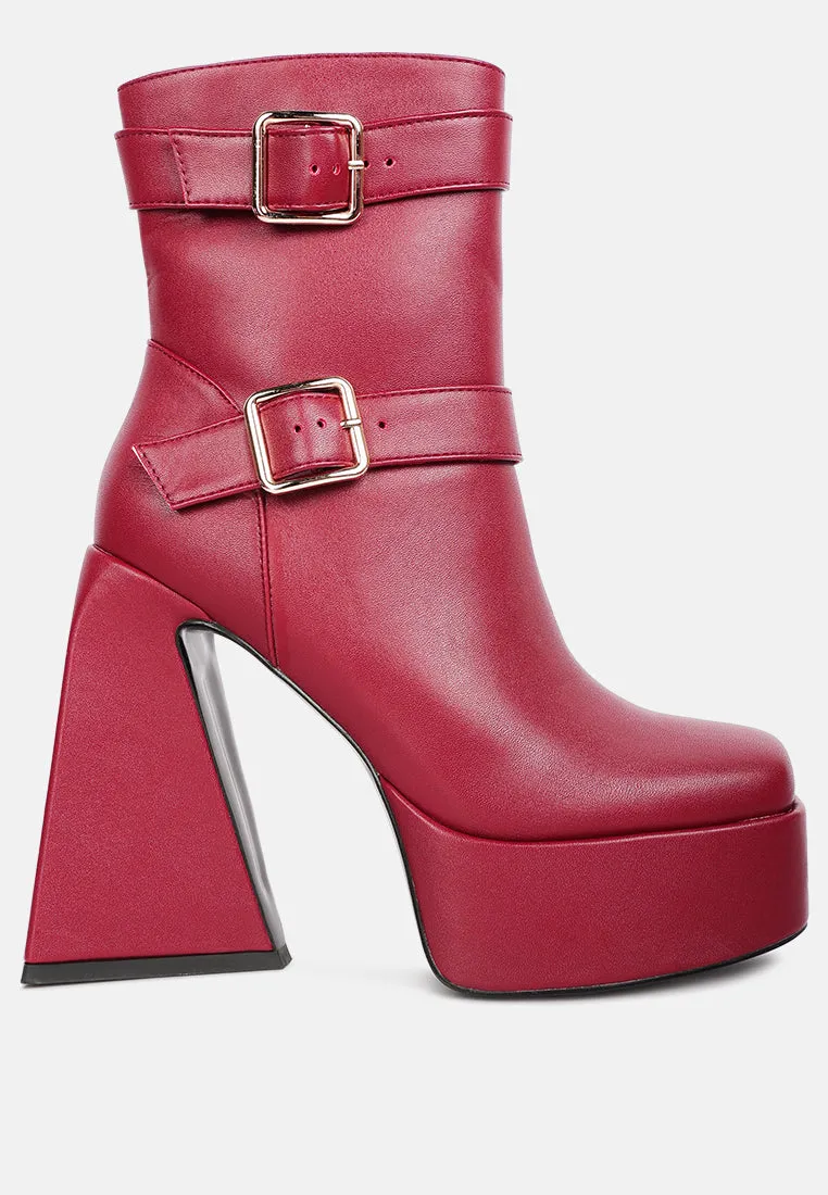 hot cocoa high platform ankle boots