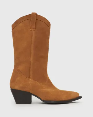 HOWDY Suede Leather Western Boots