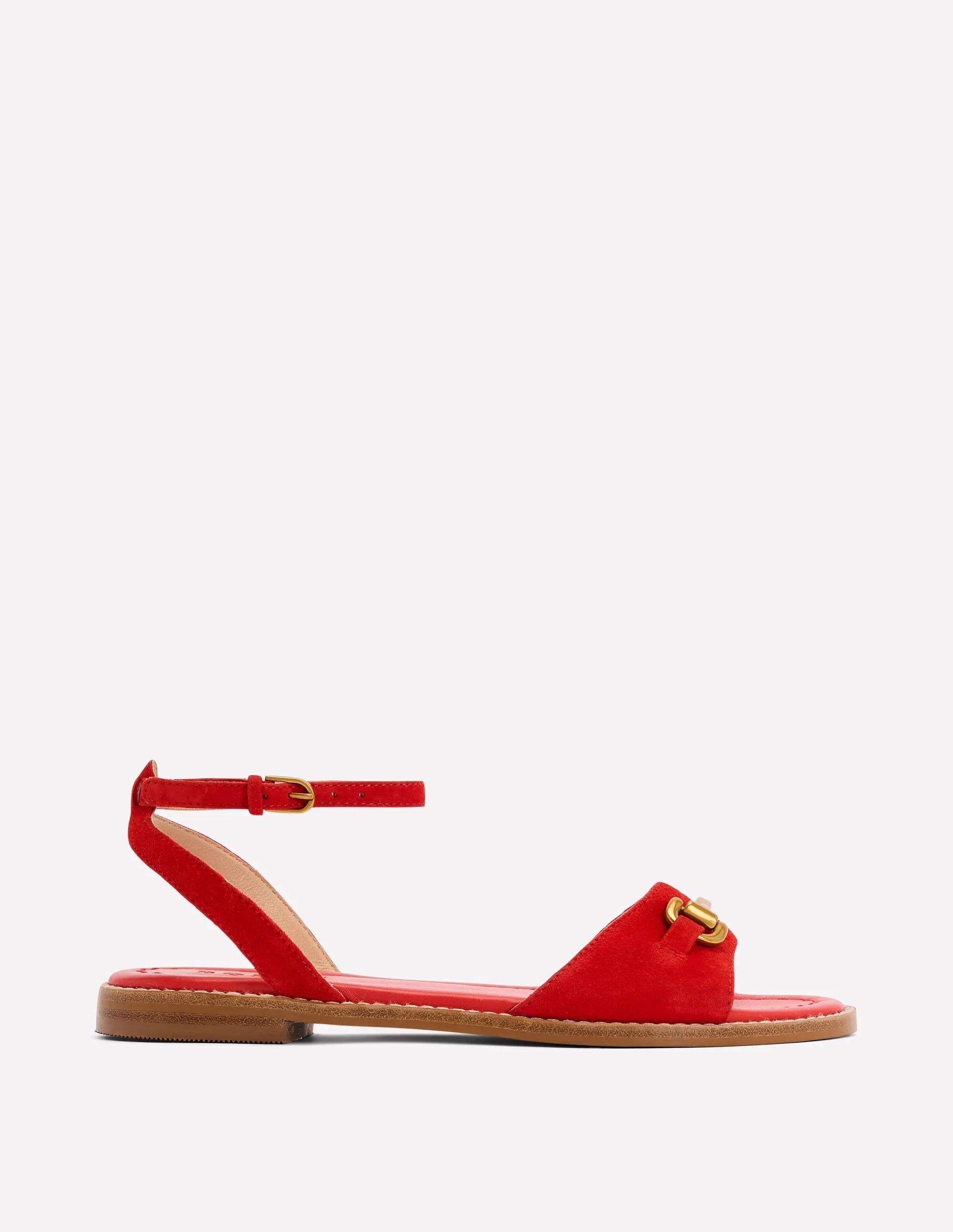 Iris Snaffle Flat Sandal-Post Box Red