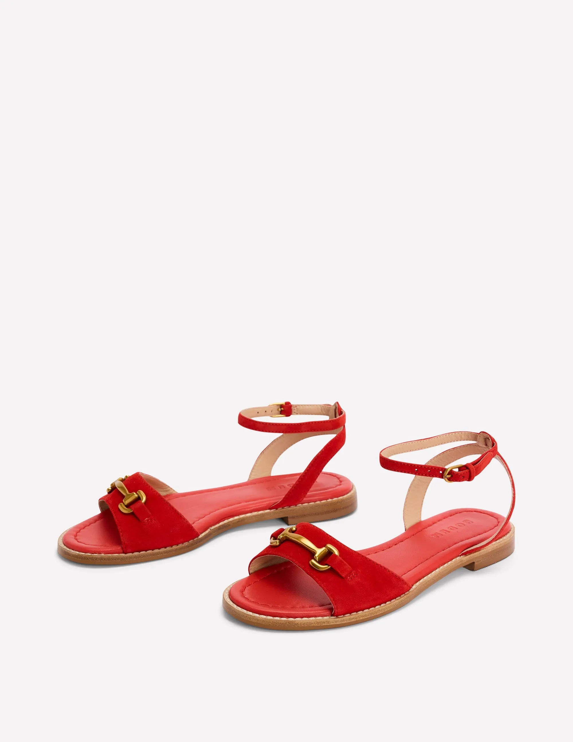 Iris Snaffle Flat Sandal-Post Box Red