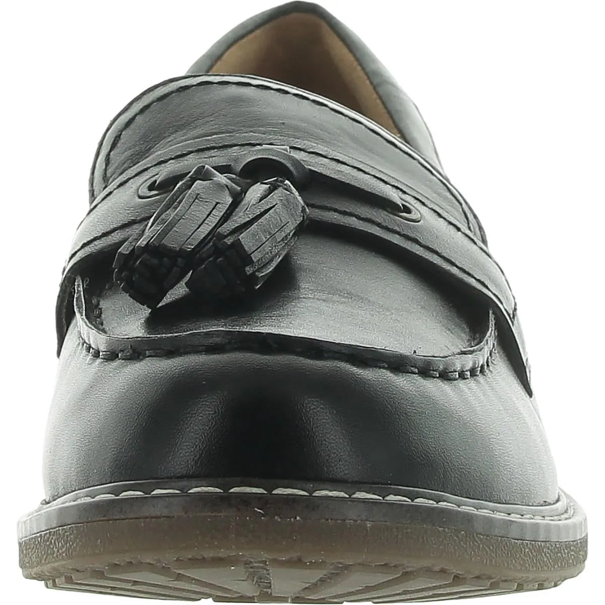 Janelle Womens Leather Tassel Loafers