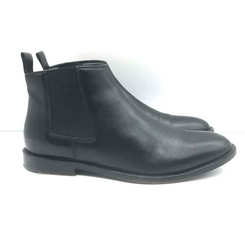 Jenni Kayne Chelsea Boots Black Leather Size 37.5 Flat Ankle Boots