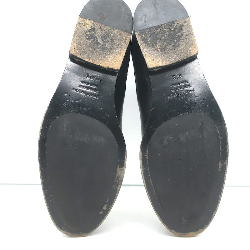 Jenni Kayne Chelsea Boots Black Leather Size 37.5 Flat Ankle Boots