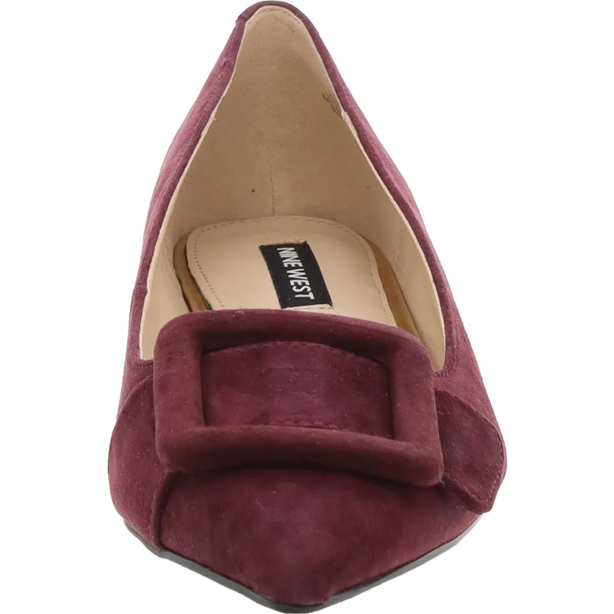 Jesike Womens Embellished Suede Ballet Flats