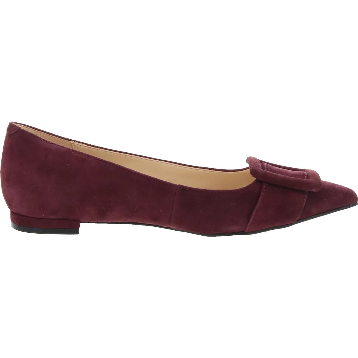 Jesike Womens Embellished Suede Ballet Flats