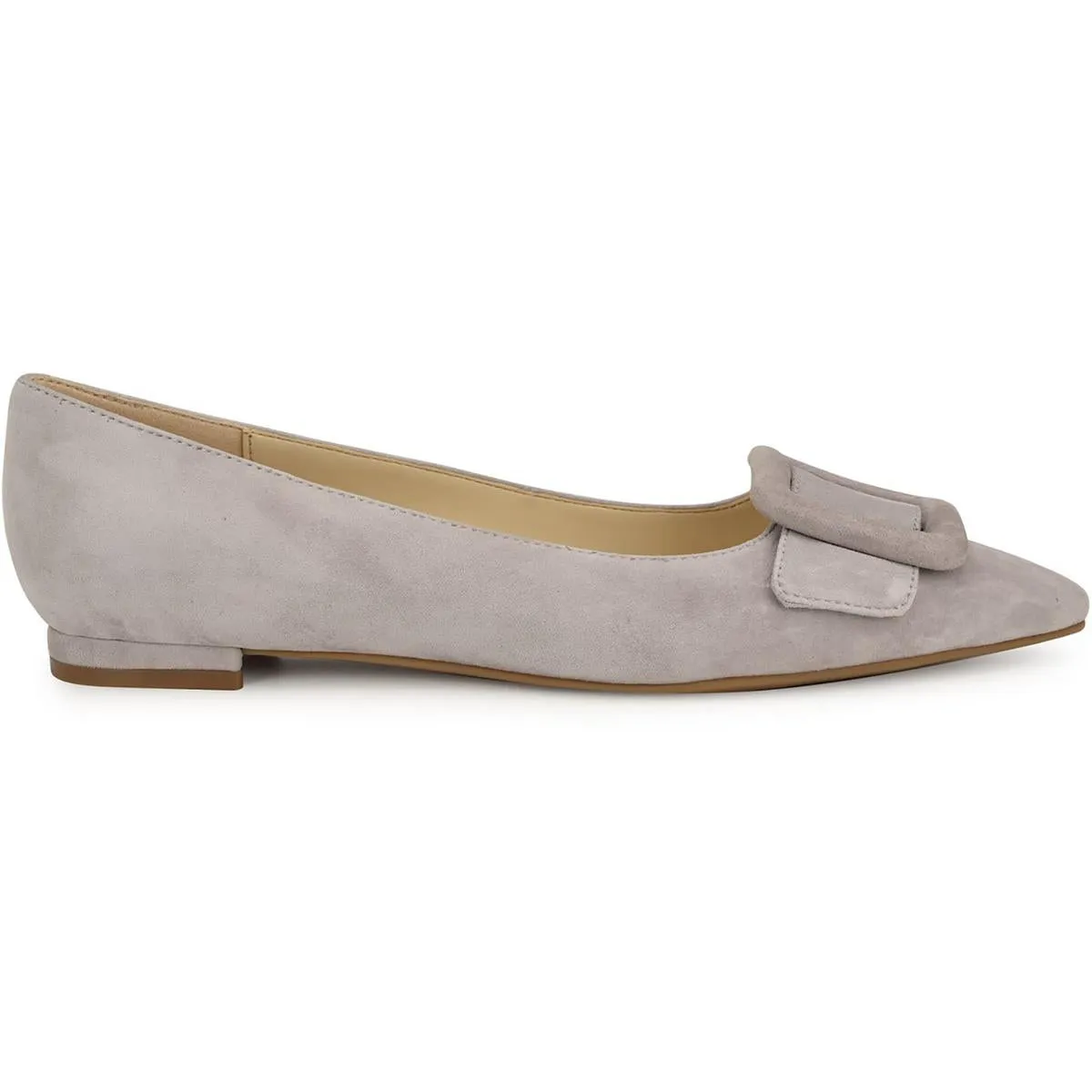 Jesike Womens Embellished Suede Ballet Flats