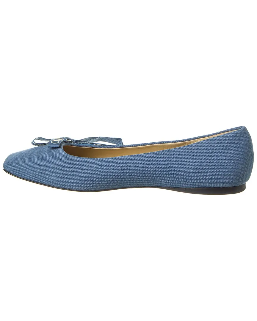 Jimmy Choo Veda Linen Ballerina Flat